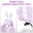 thumbnail image 6 of Huracan Gaming Chair with Footrest and Massage, Computer Office Chair with Footrest & Lumber Pillow, Game Gamer Chair with Adjustable Headrest, Ergonomic Desk Chair, Light Purple, 6 of 9