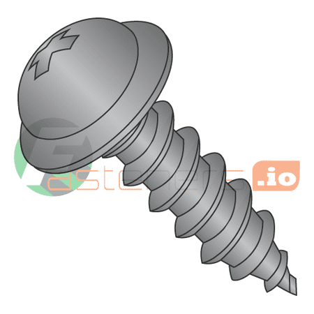 

#10 x 3/4 Type A Self-Tapping Screws / Phillips / Round Washer Head / Steel / Black Oxide (Quantity: 4 000 pcs)