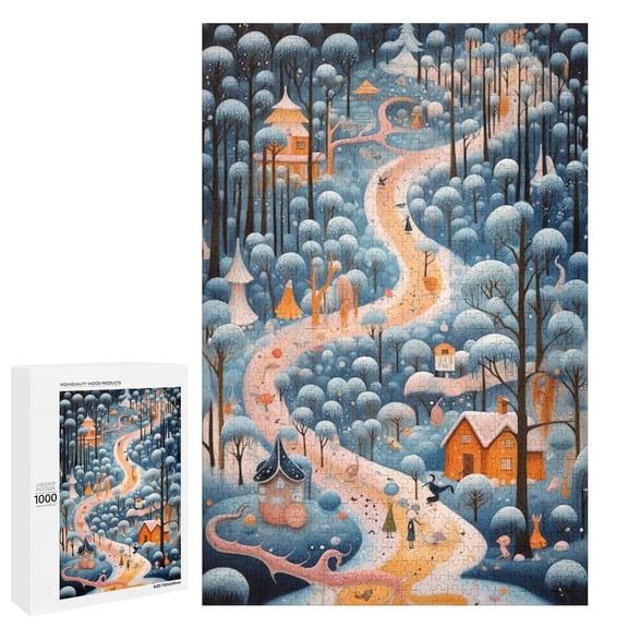 1000-Piece Winter Snow Jigsaw - Fun Family Activity, Great for Puzzle Enthusiasts