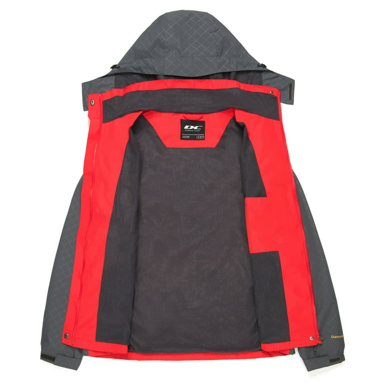 Diamond Candy Womens Rain Jacket Waterproof Coat with Hood Windproof  Lightweight Hiking Jackets