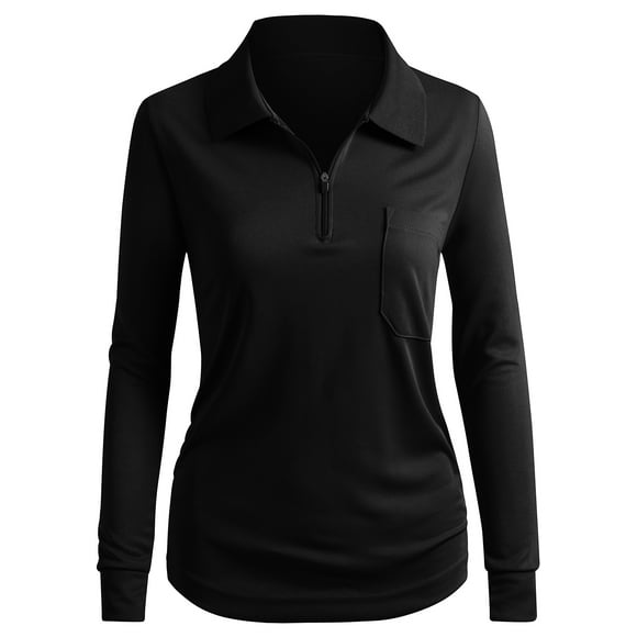 Women's Black Collared Shirts