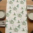 thumbnail image 5 of Table Runners 70 Inches Long Dress Scarves, Summer Botanical Farmhouse Coffee/Dining/Kitchen Table Decor, Holiday Table Runner, Green Spring Floral Birds Vintage 13x70 Inch, 5 of 9