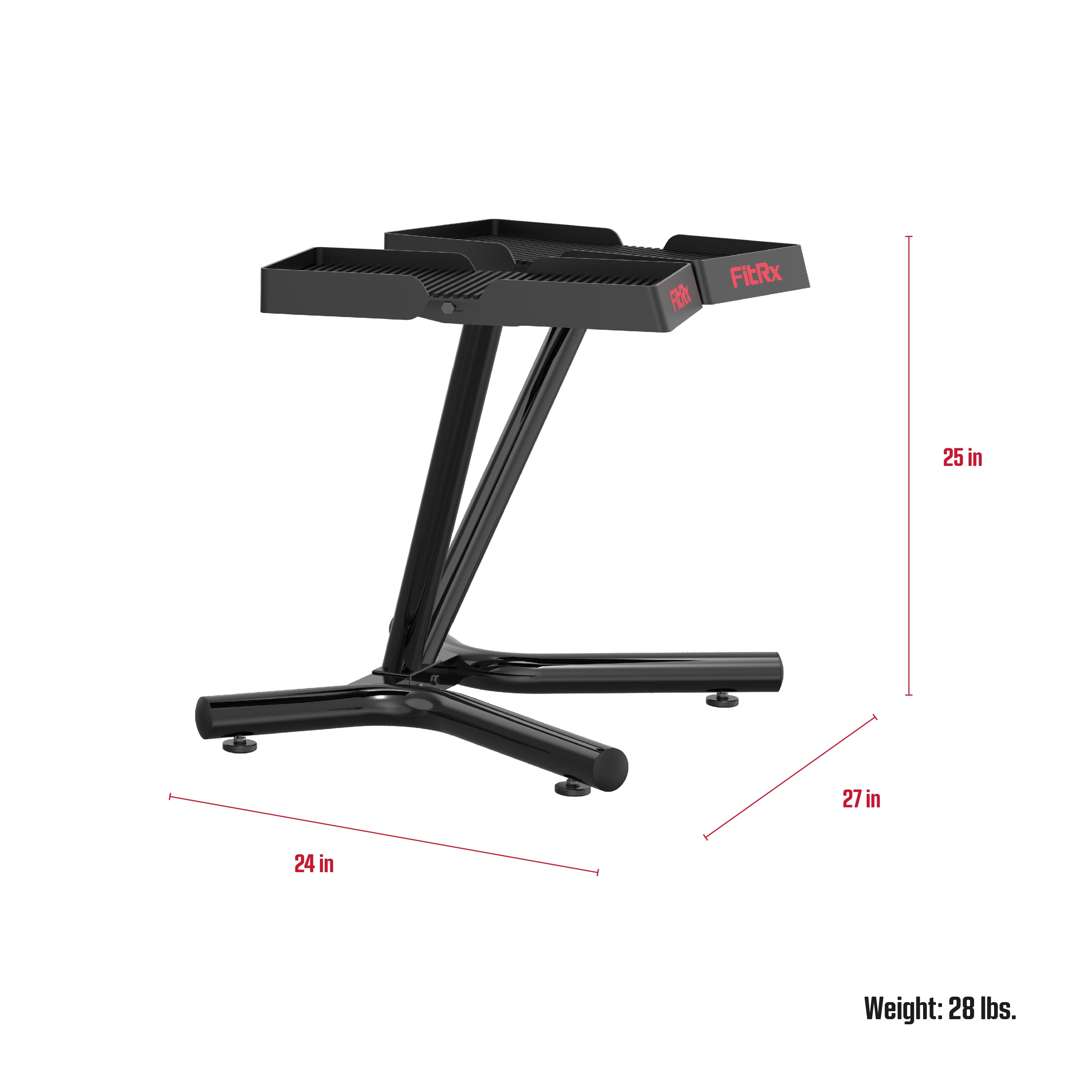 FitRx SmartRack Dumbbell Stand, Dumbbell Rack and Kettlebell Weight Rack Stand for Home Gym