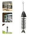 thumbnail image 2 of Vintage Cast Iron Fish Wind Chimes for Outdoor - Fishbone Design Windchime with Soothing Melody, S Hook for Garden, Patio, Porch Hanging Decor, Housewarming Gift, 2 of 8