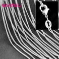 thumbnail image 2 of 10PCS Wholesale Pure 925 Sterling Silver Charm Link Chain Necklace Jewelry with Strong Smooth Lobster Clasps 16-30 Inches FJH, 2 of 7