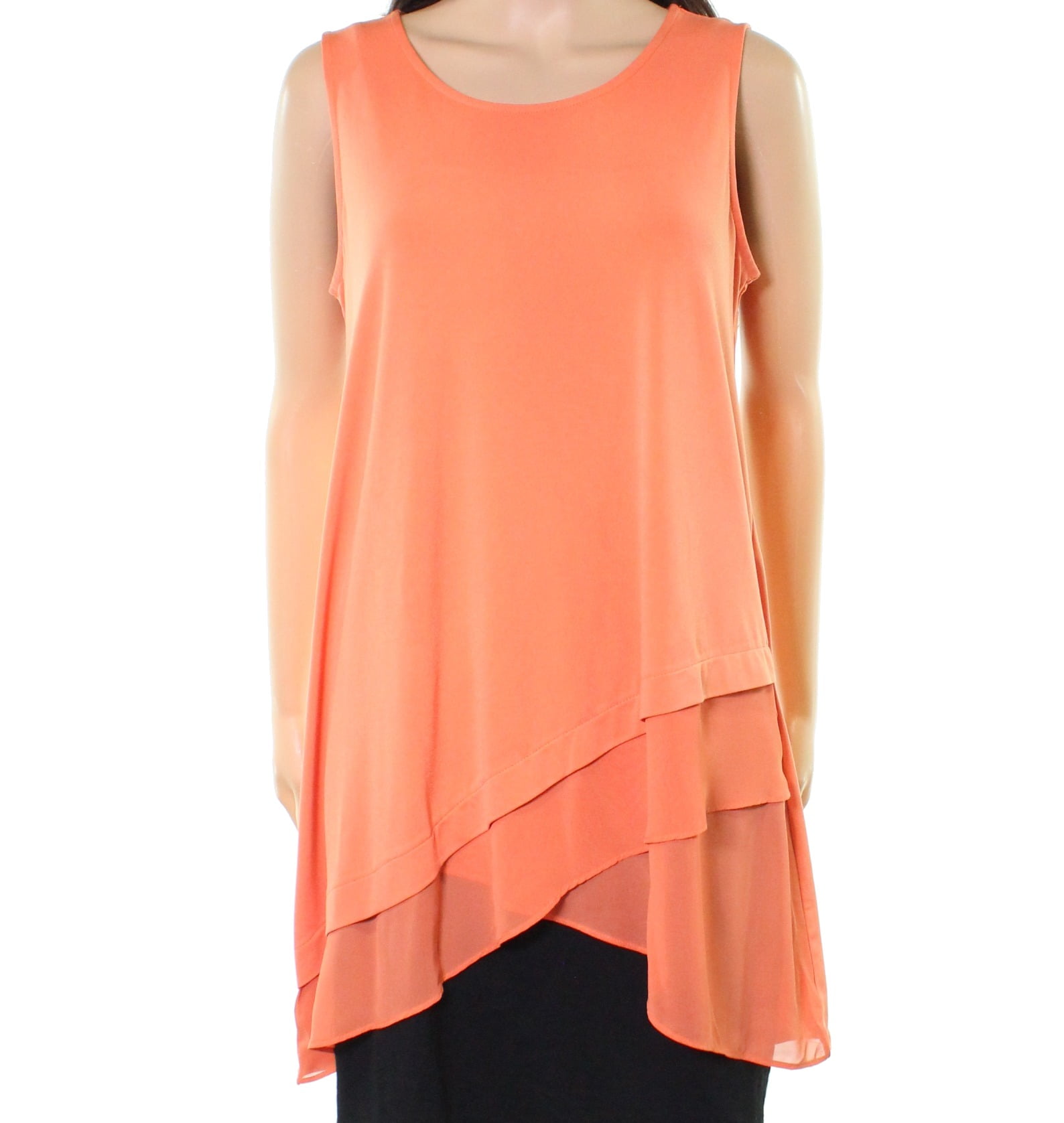 Alfani - Alfani NEW Coral Orange Womens Size Medium M Crossover Tunic ...