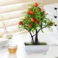 thumbnail image 1 of Fiudx Artículos en oferta con ofertas flash Plantas en macetas de bonsái con flores artificiales simuladas, decoración para sala de estar, mesa de comedor, decoración de plantas en macetas compuestas, 1 of 6