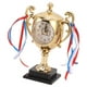 thumbnail image 3 of Reloj retro con forma de trofeo realista, pequeño y decorativo, despertador de escritorio para dormitorio, sala de estar, dorado., 3 of 14
