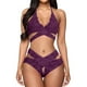 thumbnail image 1 of Gibobby Lencería sexy para mujer Lencería de Encaje para Mujer, con Cierre Frontal, Cuello en V, camisón Sexy(Morado, M), 1 of 5