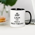 thumbnail image 3 of CafePress - Keep Calm And Hug A Speech Therapist Mugs - 11 oz Ceramic Mug - Novelty Coffee Tea Cup, 3 of 4