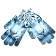 thumbnail image 4 of 1 Pair Winter Warm Color Printed Touch Screen Full Finger Knitted Unisex Gloves, 4 of 7