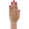 thumbnail image 5 of 10k Yellow Gold Round Diamond "X" Link Tennis Bracelet Channel Set 7.4" 1.94 Ct., 5 of 6