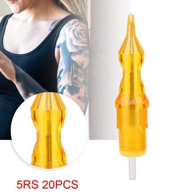 Aguja de cartucho de tatuaje, 20 piezas/juego, cartucho de tatuaje desechable, accesorio de tatuaje, aguja de tatuaje de cejas, lo mejor en su clase