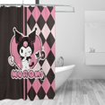 thumbnail image 3 of Kuromi and My Melody Shower Curtains for Bathroom, Kids Shower Curtain Sets Waterproof Fabric Cloth Bath Curtains with 12 Hooks 72x72 inch, 3 of 8