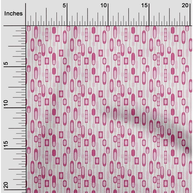 oneOone Cotton Poplin Fabric Stripe & Geometrical Shapes Geometric Print Sewing Fabric BTY 56 Inch Wide
