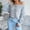 Gray, variant on AOOCHASLIY 2023 Womens Sweater Women Fashion Casual Solid Color Casual Loose Long Sleeve Sweater