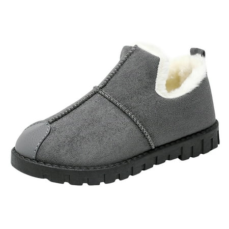 kamemir Winter Boots Women Womens Snow Boots Mid Calf Waterproof Winter Shoes(Grey 7)