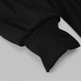 thumbnail image 6 of COSFO Women's T-Shirts Ribbed Black Long Sleeve V-Neck Top Solid T-Shirts Women's Tops, 6 of 8