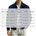thumbnail image 7 of FRSASU Men's Faux Suede Jacket Lapel Collar Full Zip Lightweight Casual Business Coat with Pockets Navy, 7 of 7