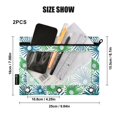 thumbnail image 3 of 2 Pack Pencil Pouch for 3 Ring Binder Smooth Zipper Folders with Pockets Clear Window Pencil Case Creative Hand-drawn Flowers, 3 of 6