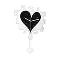 thumbnail image 3 of CarpNettore Acrylic Wall Clock with Arabic Numerals, Silent Movement, Heart Shape Decorative Silver, 3 of 9