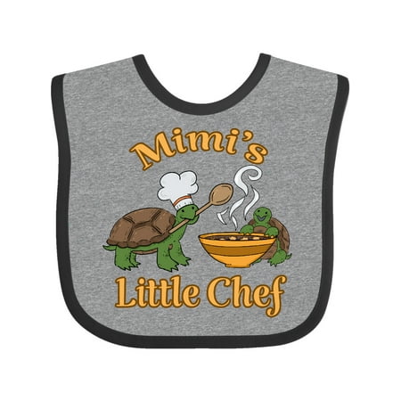 

Inktastic Mimi s Little Chef with Cute Turtles Gift Baby Boy or Baby Girl Bib