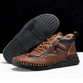thumbnail image 3 of Akiihool Mens Work Boots Men's Zipper Booties Stacked Heel Ankle Boots Strap shoes (BW2,11), 3 of 5