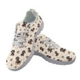 thumbnail image 2 of COEQINE Dachshund Paw Heart Beige Women Sneakers Running Walking Shoes White Sole Dog Animal Puppy Fashion Tennis Shoes Travel Casual Mesh Breathable Trainers Footwear, 2 of 7