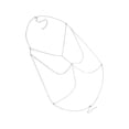 thumbnail image 2 of Collar de cuerpo Cadena Yinane Collar ancho de capas Ahueca hacia fuera Plata, 2 of 8