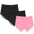 thumbnail image 3 of USSUMA 3-Pack Womens Elastic Waist Bandage Yoga Shorts High-Waist Stretch Quick-Dry Pull-On Lightweight Breathable for Gym Running Pilates Outdoor Training and Everyday Comfort, 3 of 7