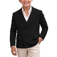 thumbnail image 2 of Odeerbi Chaqueta Blazer de Manga Larga Con Muescas Uniforme de La Escuela de La Solapa Chaqueta de Traje Formal, 2 of 9
