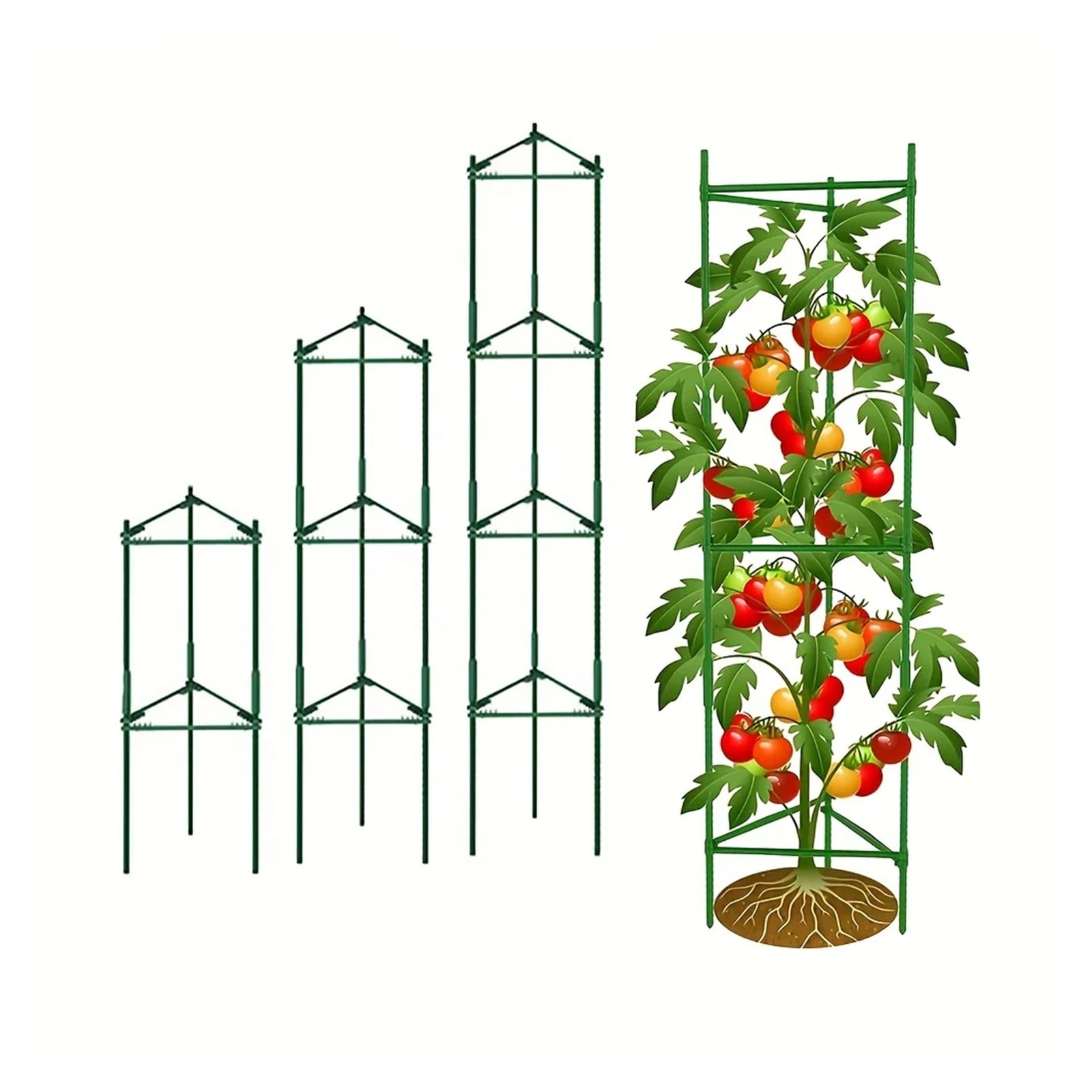 1 Pack Tomato Cage 3.9 Feet, Plant Support Cage Assembled Tomato Garden Cages Stakes Vegetable Support Trellis