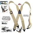thumbnail image 4 of HoldUp Brand No-buzz Airport Friendly TAN Suspenders in X-Back style and USA Patented Gripper Clasps, 4 of 4