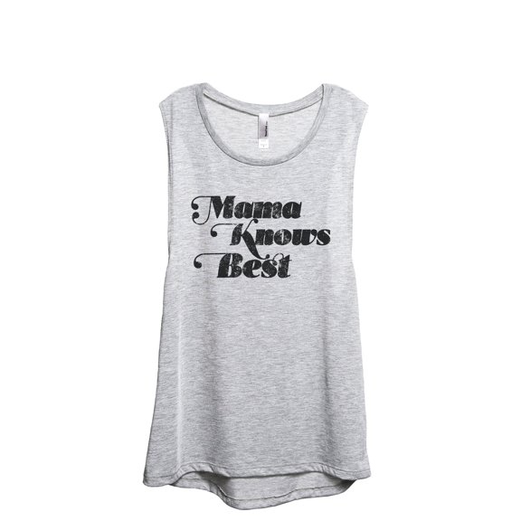 Mama Knows Best Women's Fashion Sleeveless Muscle Workout Yoga Tank Top Sport Grey Medium