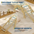 thumbnail image 5 of COZONY 4-in-1 Wooden  Triangle Set for Toddlers 1-3. Indoor Climbing Toys with Ramp. Arch & Ladder, 5 of 8