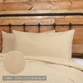 thumbnail image 3 of VHC Brands Burlap Natural Solid Color Cotton Farmhouse Bedding Distressed Appearance King Sham, 21x37, Vintage White Tan, 3 of 6