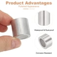 thumbnail image 3 of Uxcell Aluminum Crimping Loop Sleeve, Wire Rope Stop Sleeve Round Crimp Ferrules for Wire Rope 9/16"(14mm), 3 of 7