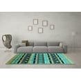 thumbnail image 3 of Ahgly Company Indoor Rectangle Solid Light Blue Modern Area Rugs, 5' x 7', 3 of 4