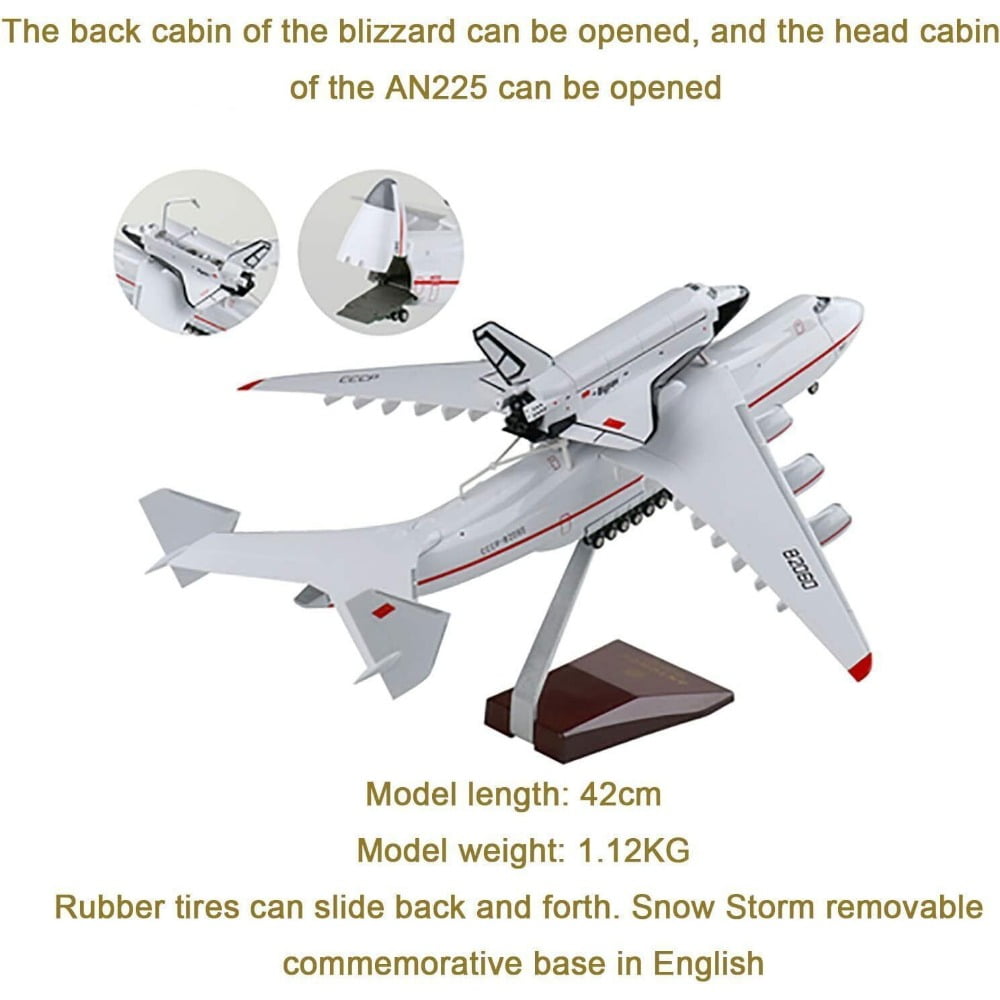 EROCK 1/200 42cm Antonov An-225 CCCP Aircraft Strategic Transport Resin Plane Model US