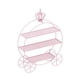 thumbnail image 1 of Soporte para cupcakes, soporte para pasteles, bandeja decorativa para galletas, estante para cupcakes, torre de niveles Rosa, 1 of 9