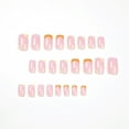 thumbnail image 2 of Fofosbeauty 24pcs Press on False Nails, Short Square Fake Nails, Pink Orange Daisy, 2 of 7