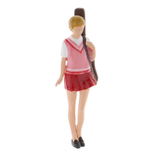Figura de escena de diorama pintado Zulema 1:64 resina roja