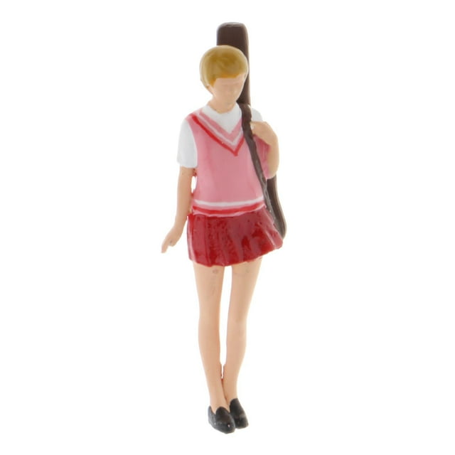 1 pieza de medalla de carrera a escala 1:64, figuras diminutas, diseño de diorama, figuras Falda roja