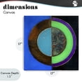 thumbnail image 4 of Stupell Industries Modern Nocturnal Circle Symmetry Canvas Art, 17 x 17, by Matthew Finger, 4 of 8