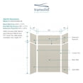 thumbnail image 5 of Transolid Expressions 48" X 60" X 96" 6-Piece Tub/Shower Wall Kit with Extension Kit, Cameo, 5 of 6