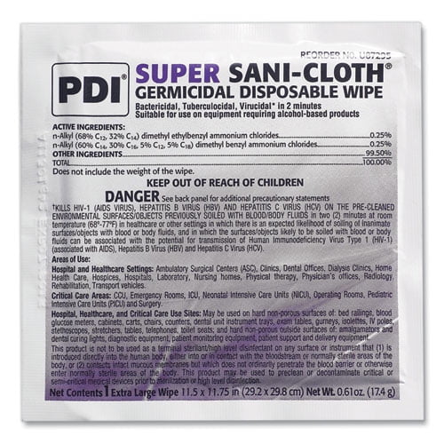 Professional Disposables Surface Disinfectant Super Sani Cloth Wipes
