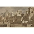 thumbnail image 2 of Pietro Gonzaga 18x13 Black Ornate Wood Framed Double Matted Museum Art Print Titled - An Egyptian Stage Design (C. 1815), 2 of 5