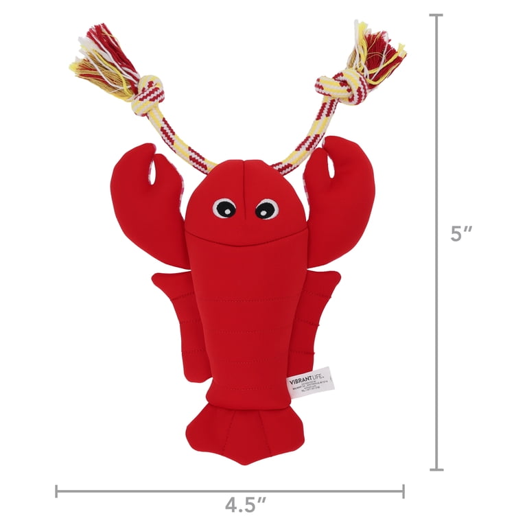 Vibrant Life Summer Floating Red Lobster Dog Toy photo 5