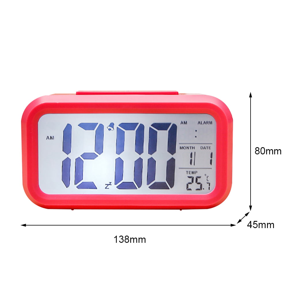 LED Electronic Digital Clock Desk Calendar Alarm Clock Large Display
