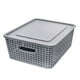 thumbnail image 5 of Set De 4 Cajas, Canastas Organizadoras Tipo Rattan Gris, 5 of 6